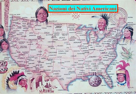 mappa storica delle tribù native americane