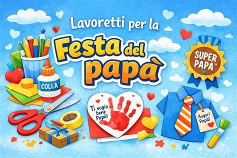 Idee creative per la festa del papà con impronte dei bambini