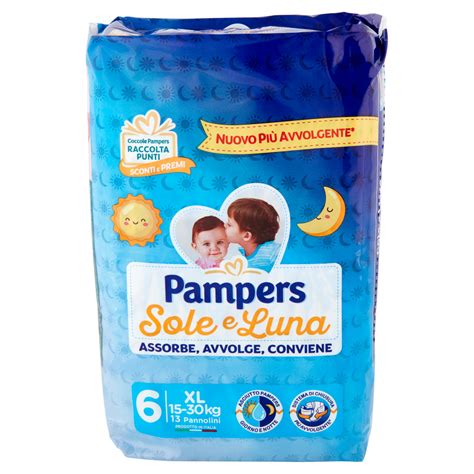 Dettaglio della confezione di Pampers Sole e Luna Taglia 5