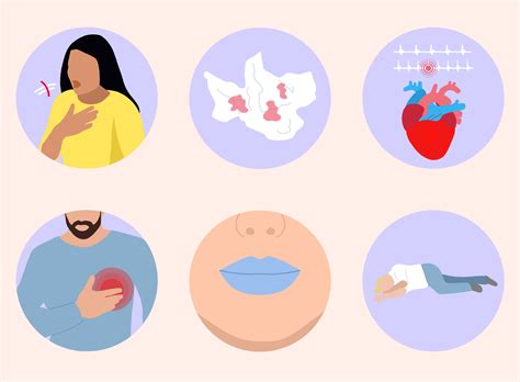 Diagramma che illustra i sintomi dell'embolia polmonare