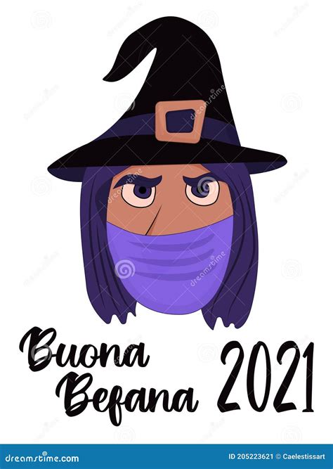 Illustrazione di una Befana tradizionale