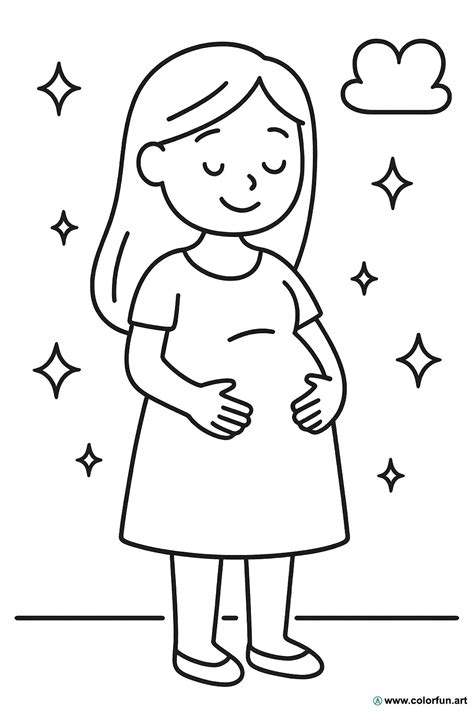 Una donna incinta con un disegno colorato e artistico sul pancione