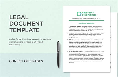 Legal document for promotions