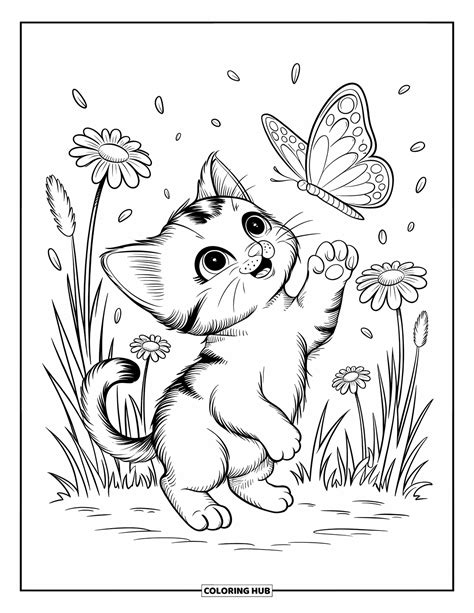 dettaglio minuzioso di una copertina dipinta a mano con gattino e farfalla
