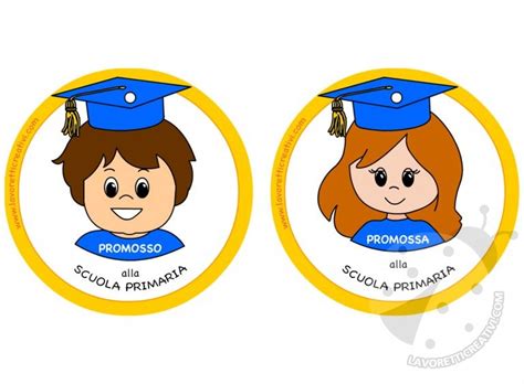 Porta-diploma con bambino e bambina diplomati