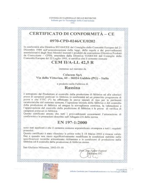 Certificato di conformità