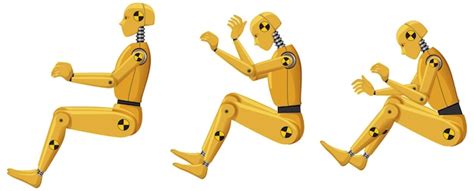Manichino da crash test in posizione corretta sul sedile posteriore centrale