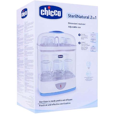 Modello Chicco SterilNatural 2in1 in configurazione Full Size e Compact