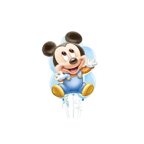 Topolino Baby con ciuccio sorridente
