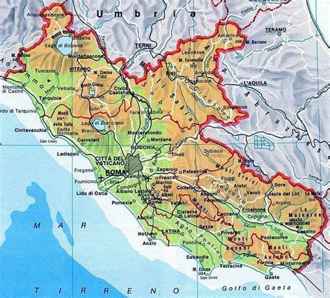 Mappa del Lazio con indicazione dei tre centri di riferimento per l'onco-fertilità