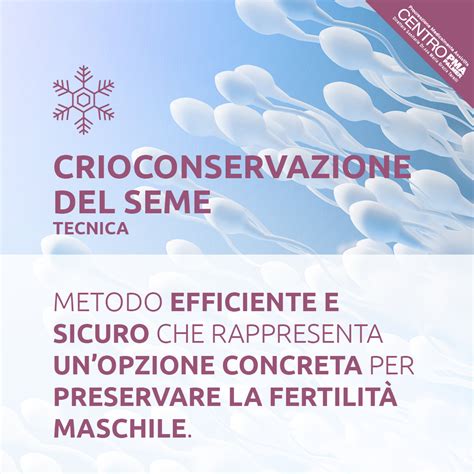 Infografica sulla crioconservazione del seme