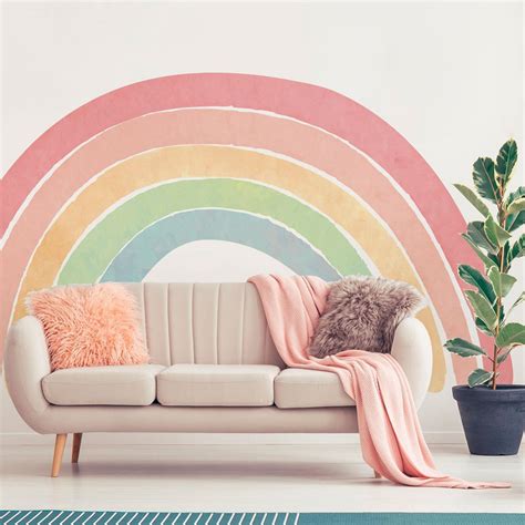Sticker murali con arcobaleno