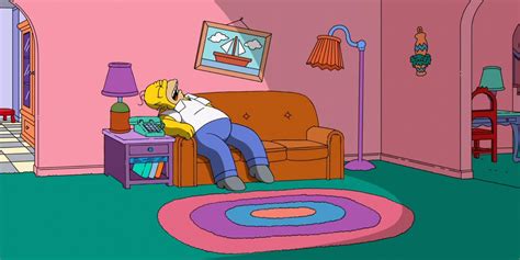 Illustrazione simbolica di Homer Simpson che riposa in un letto d'ospedale mentre sogna il mondo di Springfield