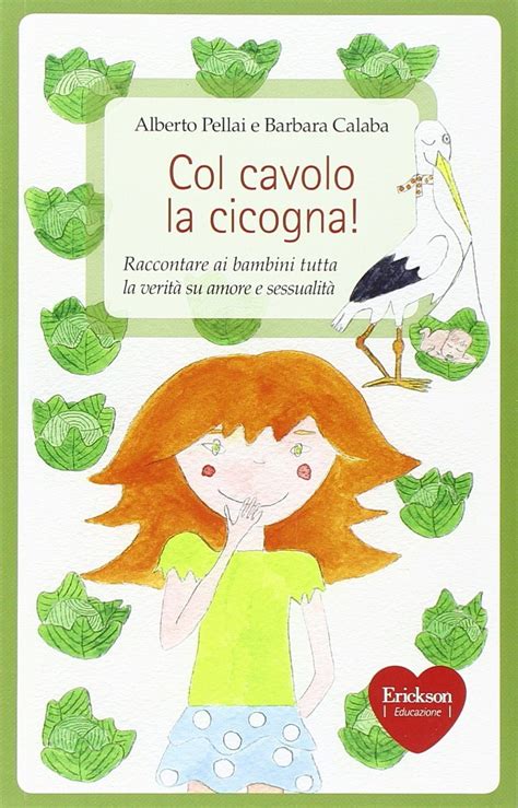 Illustrazione storica cicogna e cavolo