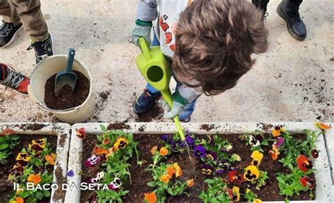 Bambini che fanno giardinaggio