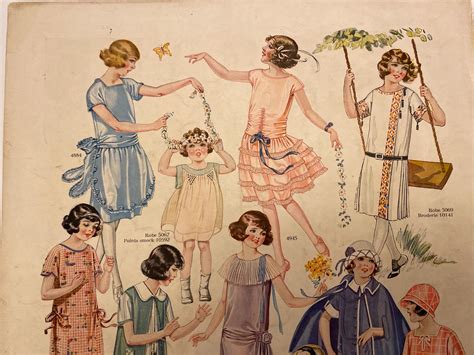 French children's fashion illustration