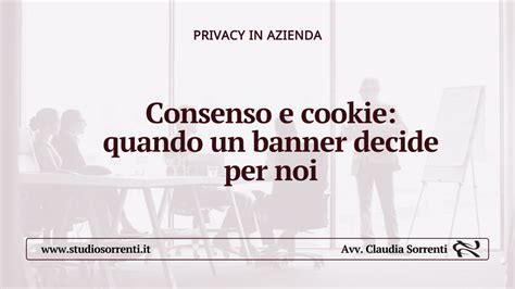 Banner di consenso sui cookie