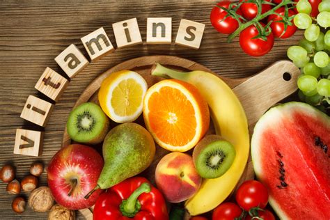 Frutta e verdura ricche di vitamine