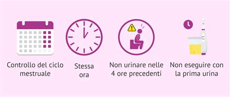 diagramma esplicativo sui passaggi per eseguire un test di ovulazione