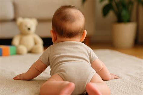 Bambino in tummy time