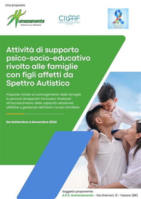infografica sui servizi di supporto per le famiglie con bambini affetti da disabilità