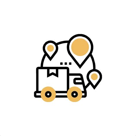 Delivery truck or package tracking icon