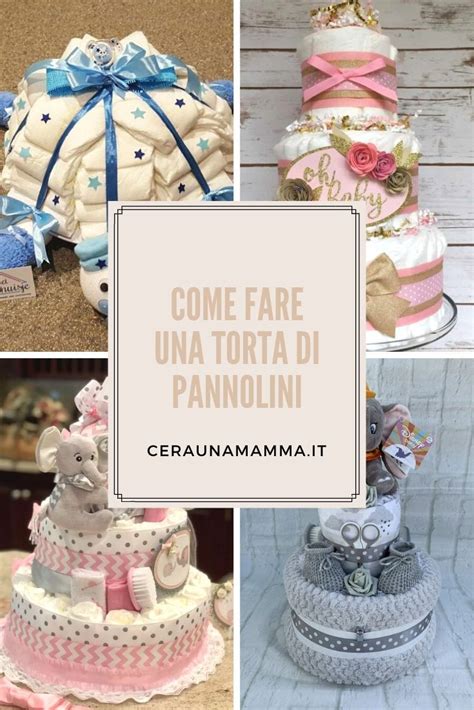 Tavolo da lavoro con tutti i materiali per la torta di pannolini