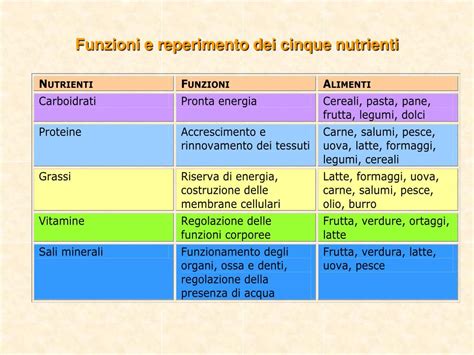 Schema dei nutrienti contenuti nel fico d'India