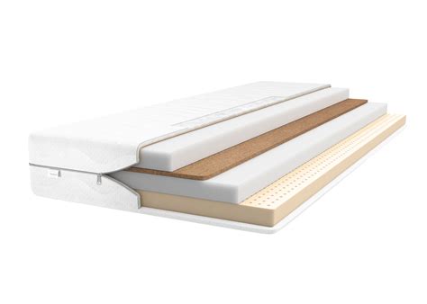 Materasso con strati di diversi materiali (cocco, lattice, schiuma)
