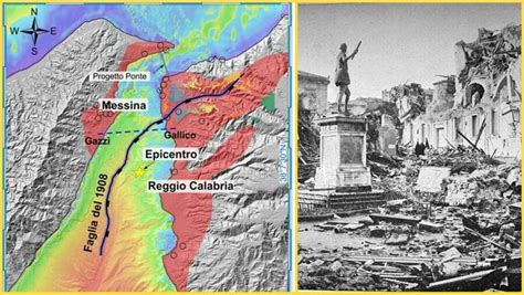 Mappa della Calabria prima e dopo il terremoto del 1783