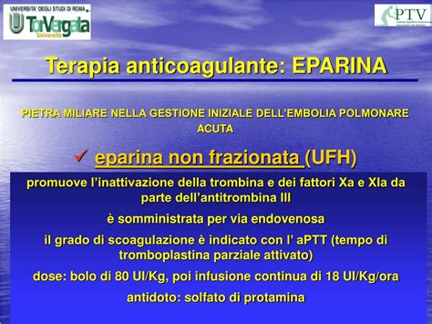 Eparina non frazionata e coagulazione