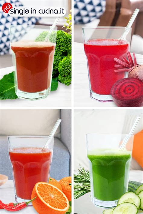 Estratti di frutta e verdura colorati