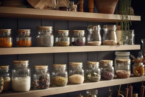 Infuso di erbe officinali essiccate in barattoli di vetro