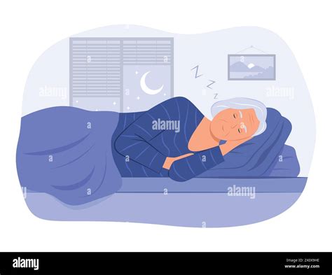 illustrazione di una persona anziana che dorme serenamente con comfort