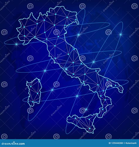 Mappa dell'Italia con indicazione della rete logistica di spedizione