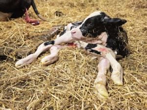 Vitello appena nato e disinfezione dell'ombelico