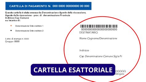 Infografica sulla struttura di una cartella esattoriale