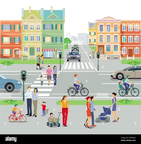 illustrazione concettuale di un attraversamento pedonale sicuro in città