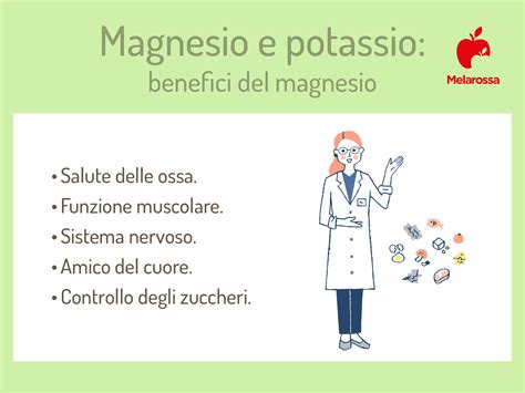 infografica sui dosaggi raccomandati di magnesio e potassio
