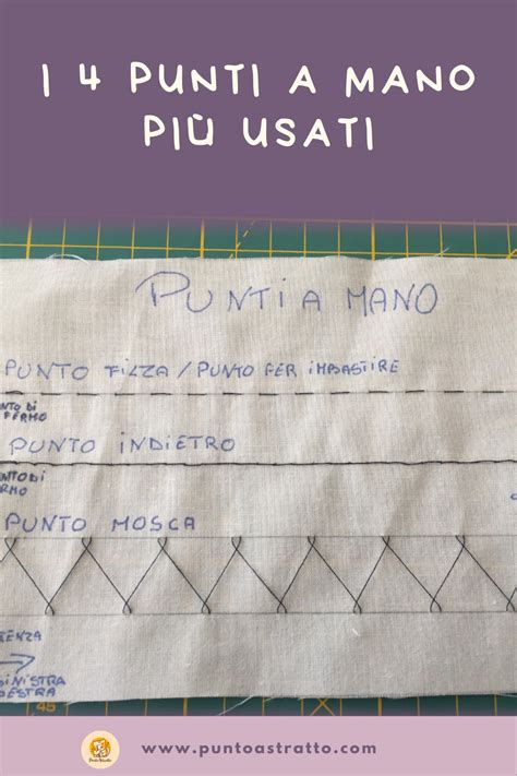 Schema di cucitura per gli orli di una fascia lunga in tessuto di cotone