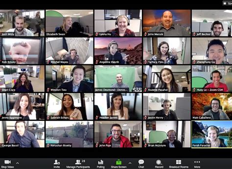 Schermata di una lezione online su Zoom