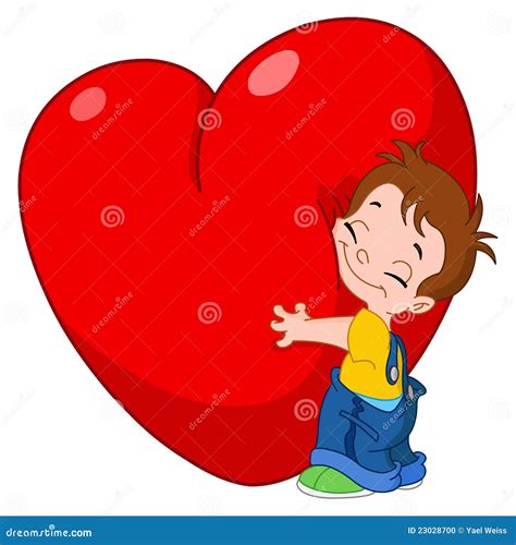 Illustrazione di un cuore con l'immagine di un bambino