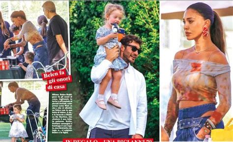 Belen Rodriguez con la famiglia