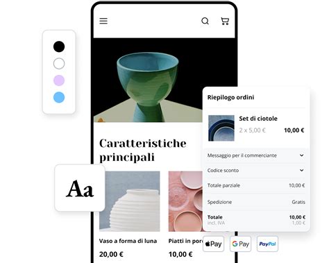 Interfaccia grafica che mostra il carrello e le opzioni di pagamento sul sito web Prénatal