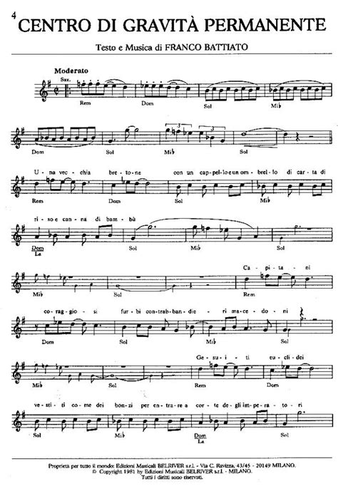 spartito di musica corale contemporanea