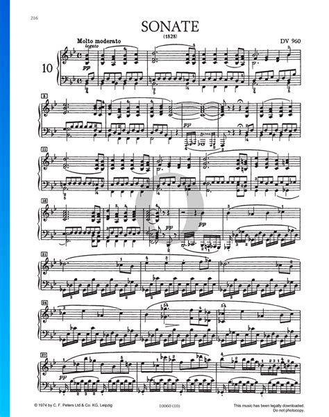 Spartiti per pianoforte solista di vari livelli di difficoltà