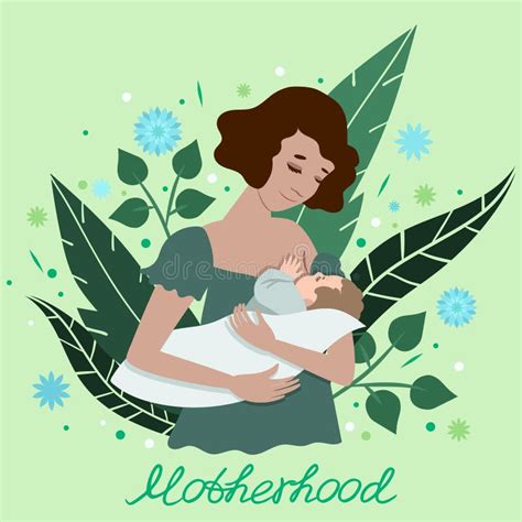 illustrazione stilizzata di una madre che allatta con serenità in un ambiente confortevole