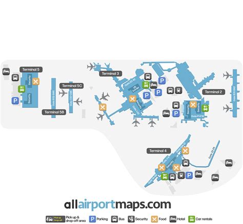 Mappa dei terminal di Heathrow