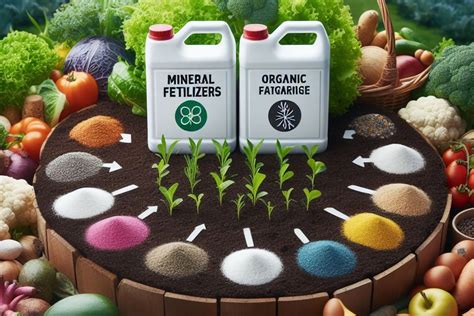 Diagramma che illustra la differenza tra concimi organici e minerali