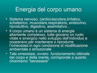 rappresentazione concettuale dell'energia vitale nel corpo umano